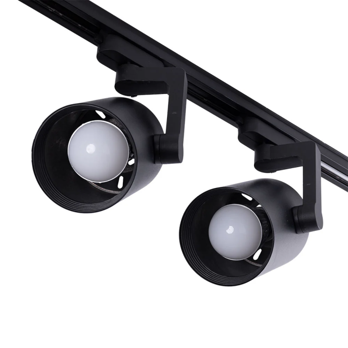 Pack 2 Foco Carril Monofásico E27 PAR30/A65 Negro