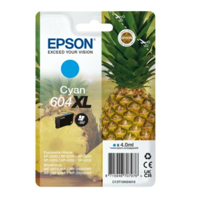 EPSON Tinta cian 604XL Piña 1 EPSON Tinta cian 604XL Piña 1