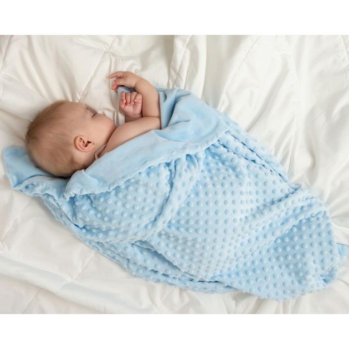 KioKids Manta Bebé Color Azul Tundosada Tacto Suave 80x110 cm Polyester +0 Meses 1