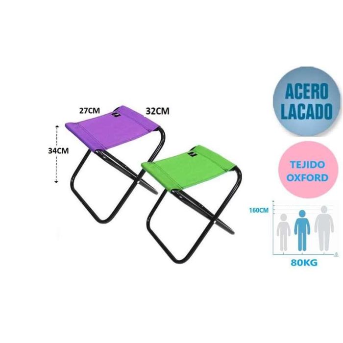 Taburete acero polyester 32x27x34cm - modelos surtidos 3 Taburete acero polyester 32x27x34cm - modelos surtidos 3