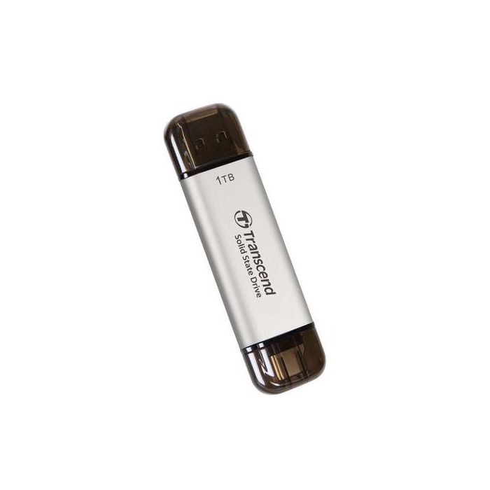TRANSCEND ESD310S 1TB External SSD USB 10Gbps Type C/A Silver 1