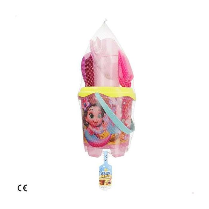 Color Baby Cubo de Playa Castillo Perla Del Mar Diámetro 18 cm con Pala, Rastrillo y Regadera 4