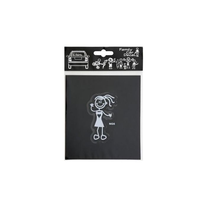 Abc Adhesivo Familia Niña Feliz ADH06662 Vinilo Decorativo Ventana Coche 1