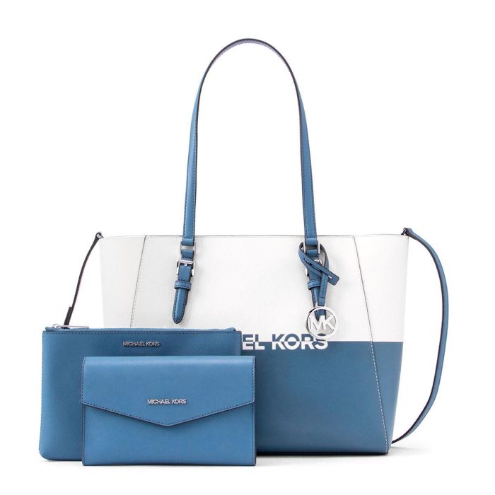 Bolso Mujer Michael Kors CHARLOTE-DENIM-MULTI Azul 27 x 34 x 11 cm