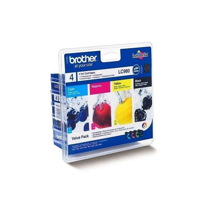 BROTHER Pack cartuchos Negro, Cian, Magenta y Amarillo DCP-145C/DCP-165C,