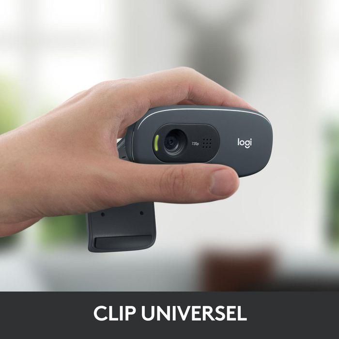 Logitech C270 Webcam HD 720p con Micrófono Integrado y Ajuste de Luz para Videollamadas Claras 11