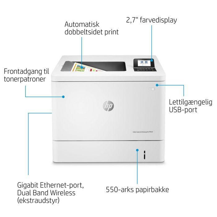 HP Impresora laser color laserJet Enterprise M554dn 45