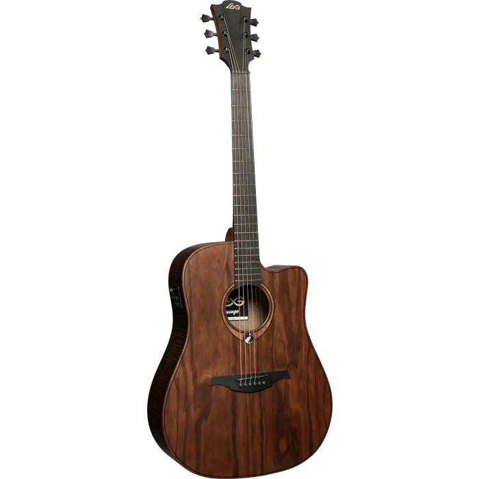 LAG Guitarra Acústica Electroacústica Dreadnought Cutaway A/E Natural Satinado Sauvage Lag 1