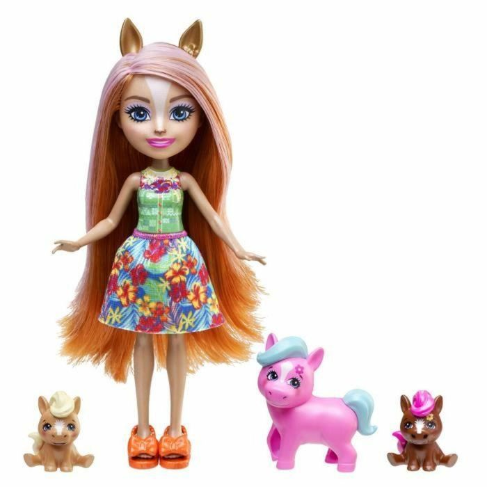 Enchantimals-Pony Thinking Family-Muñeca y 3 figuras de pony HXB99