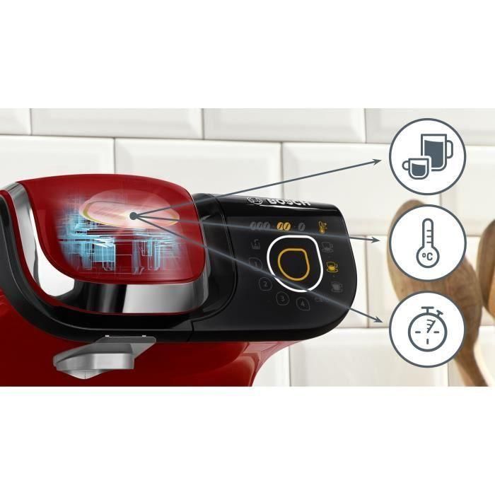 BOSCH - TAS6503 - Máquina de café multibebida TASSIMO - Depósito de agua de 1.3L - Apagado automático - Rojo 4 BOSCH - TAS6503 - Máquina de café multibebida TASSIMO - Depósito de agua de 1.3L - Apagado automático - Rojo 4