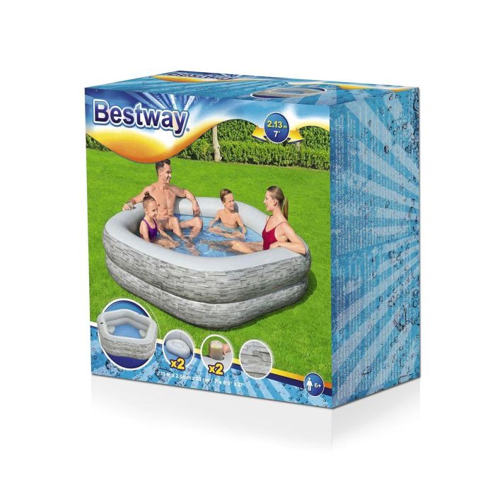 Bestway Piscina Hinchable Familiar 213x206x53 cm +6 Años Jardin 54423 8