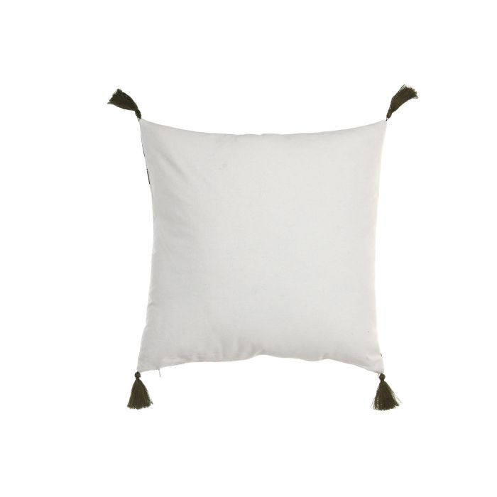 Cojin Boho DKD Home Decor Blanco Verde 45 x 45 cm (2 Unidades) 2 Cojin Boho DKD Home Decor Blanco Verde 45 x 45 cm (2 Unidades) 2