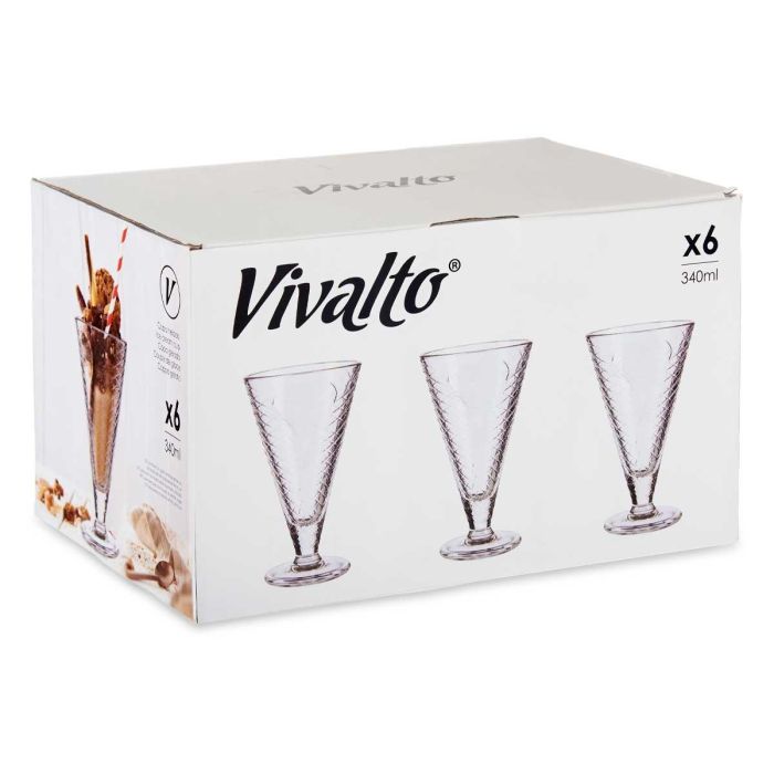 Copa Helado Vidrio Alta 340 Ml Vivalto 10X16CM (24 Unidades) 2 Copa Helado Vidrio Alta 340 Ml Vivalto 10X16CM (24 Unidades) 2