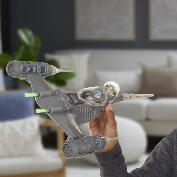 Hasbro Star Wars La nave Mandalorian's N-1 Starfighter con figuras de Grogu y Mandalorian de 10 cm, juguete para niños a partir de 4 años 4