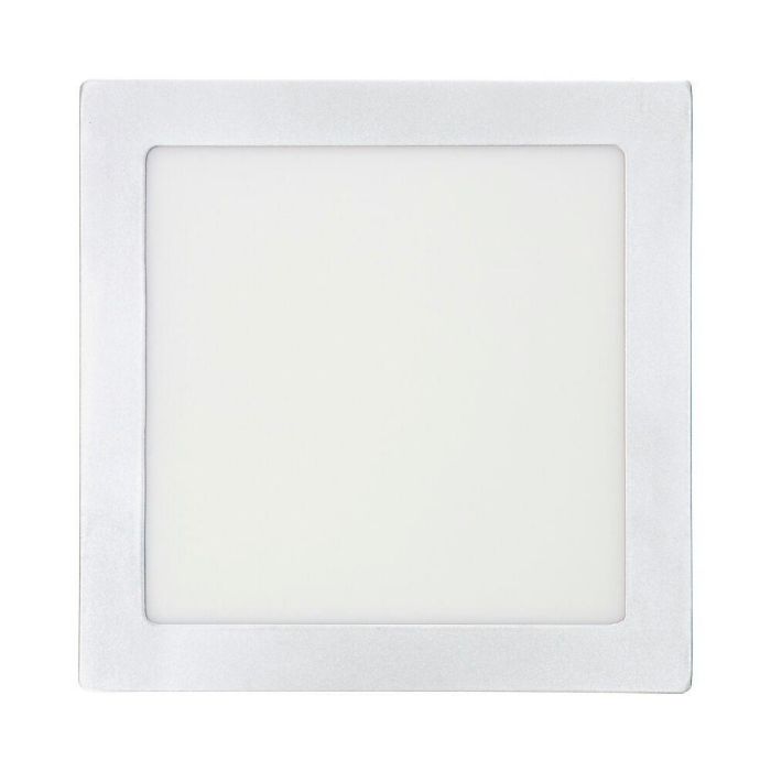 Downlight led superficie cuadrado 20w 1500lm 6400k luz fria cromado 22x22x3,5cm edm 1