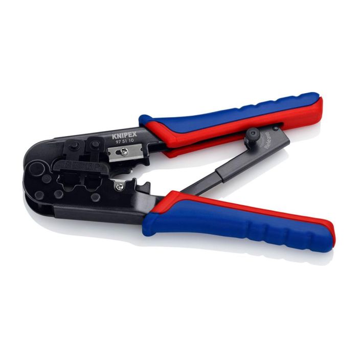Knipex 975110sb Crimpadora para entallar terminales, proceso de crimpado preciso, para conectores Western RJ 11/12 y RJ 45, 190x70x18 mm 1 Knipex 975110sb Crimpadora para entallar terminales, proceso de crimpado preciso, para conectores Western RJ 11/12 y RJ 45, 190x70x18 mm 1