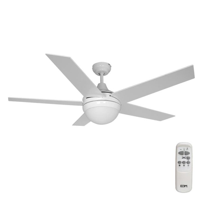 Edm Ventilador de Techo Adriatico, Blanco, 132cm, 60W, 3 Velocidades, Mando a Distancia, 5 Aspas 0 Edm Ventilador de Techo Adriatico, Blanco, 132cm, 60W, 3 Velocidades, Mando a Distancia, 5 Aspas 0
