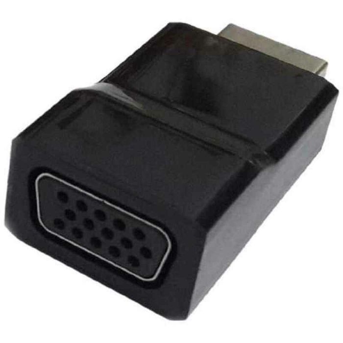 Adaptador HDMI a VGA GEMBIRD A-HDMI-VGA-001 1080 px 60 Hz Negro Adaptador HDMI a VGA GEMBIRD A-HDMI-VGA-001 1080 px 60 Hz Negro