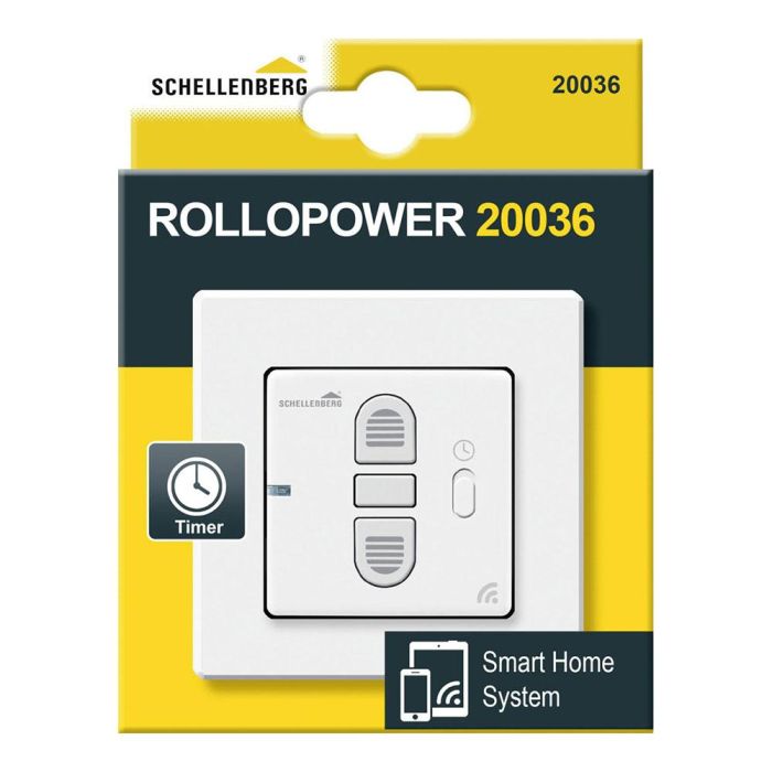 Schellenberg Reloj temporizador inalámbrico para persianas 20036, control remoto e interruptor de pared, programable, hasta 5 unidades 1