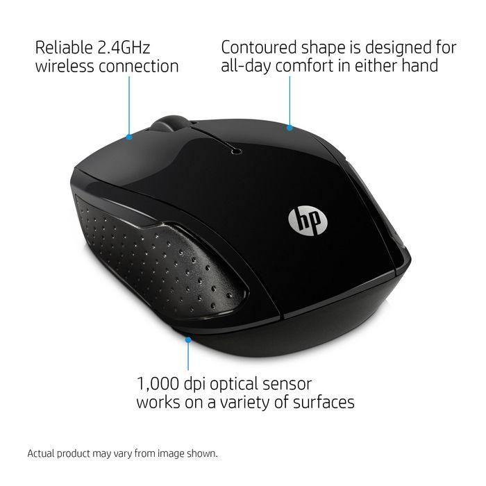 HP 200 Ratón Inalámbrico, Diseño Ambidiestro y Ergonómico, Asequible para una Mayor Productividad 2 HP 200 Ratón Inalámbrico, Diseño Ambidiestro y Ergonómico, Asequible para una Mayor Productividad 2