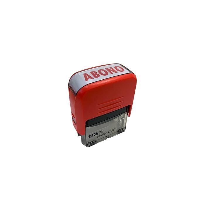 Colop sello printer c20 formula " abono " almohadilla e/20 14x38mm rojo