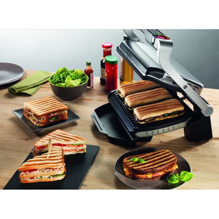 Parrilla Eléctrica Tefal OptiGrill + GC712D 2000 W 4 Parrilla Eléctrica Tefal OptiGrill + GC712D 2000 W 4