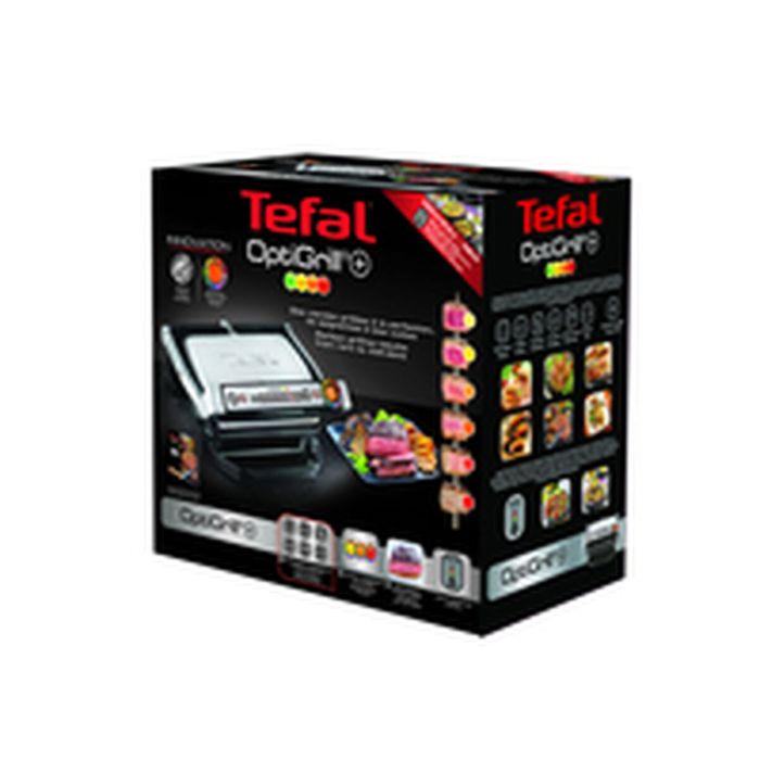 Parrilla Eléctrica Tefal OptiGrill + GC712D 2000 W 1 Parrilla Eléctrica Tefal OptiGrill + GC712D 2000 W 1