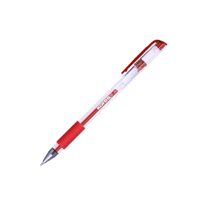 Kores bolígrafo tinta de gel bg1 capuchón 0,7mm caja 12 ud rojo