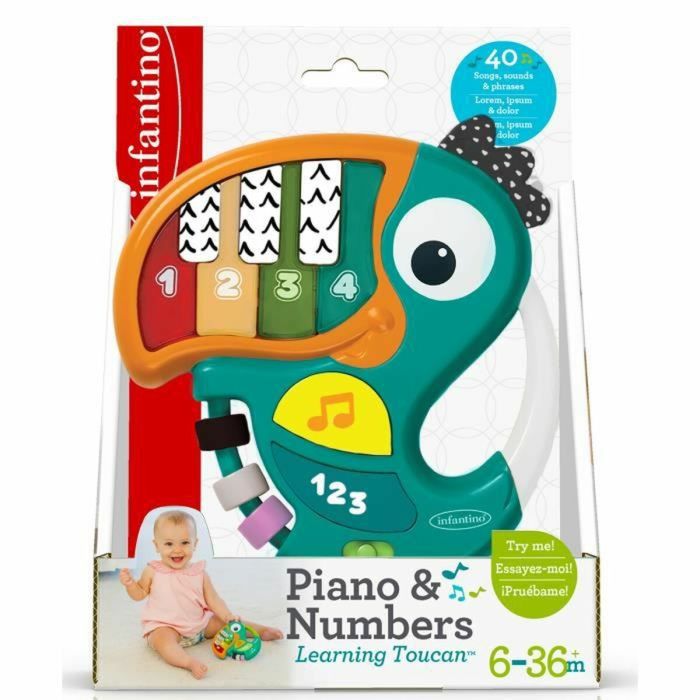 Juego Educativo Infantino Toucan to learn Piano and Numbers (FR)