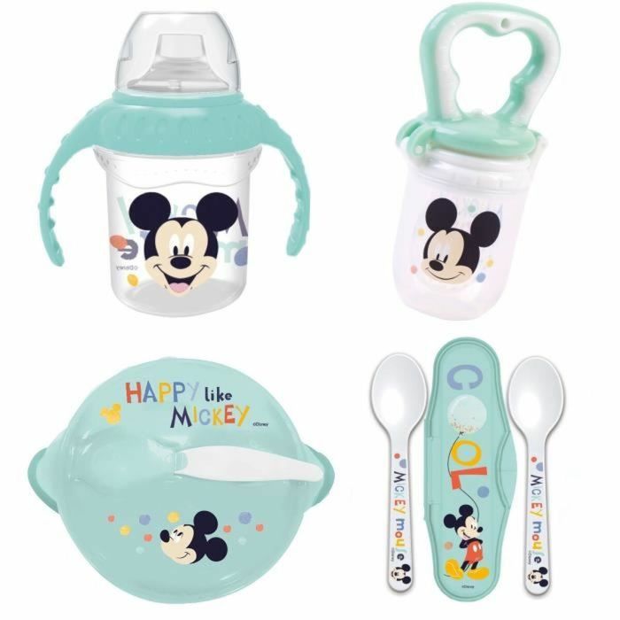 Pack comida THERMOBABY MICKEY 1ª edad - 1 mordisqueador + 1 bol + 1 vaso con asa + 2 cucharas