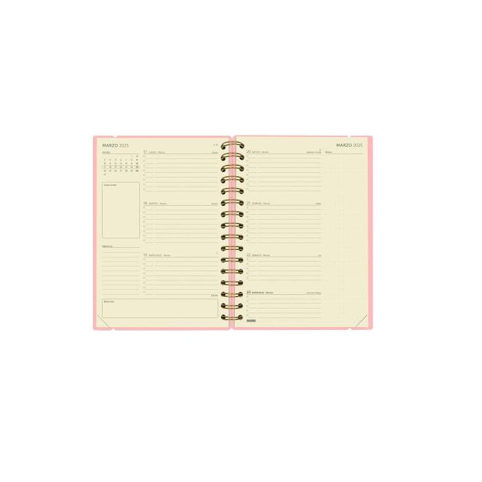 Agenda Finocam Haiku Coral A5 15,5 x 21,2 cm 2024-2025 2