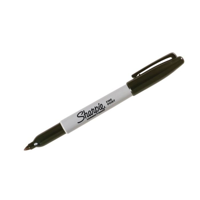 Sharpie Marcador Permanente Fine Punta Redonda 0.9 mm Negro Caja 20+4 Ud