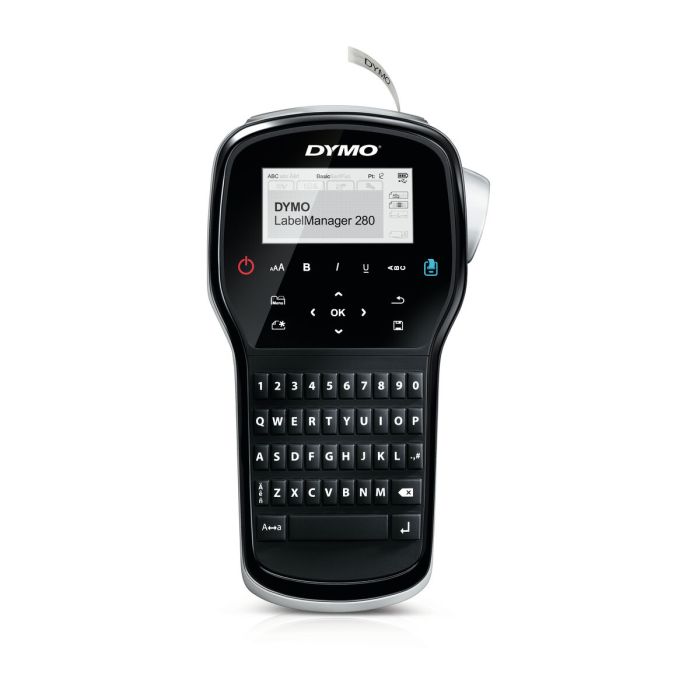 Dymo Kit Impresora De Etiquetas Labelmanager 280 Teclado Qwerty + Etiquetas De 6-12 mm D1+ Cargador