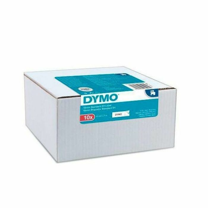 Dymo D1 Cinta Autoadhesiva Estándar, Negro Sobre Blanco, 9 mmx7M, Pack De 10 S0720680 41913