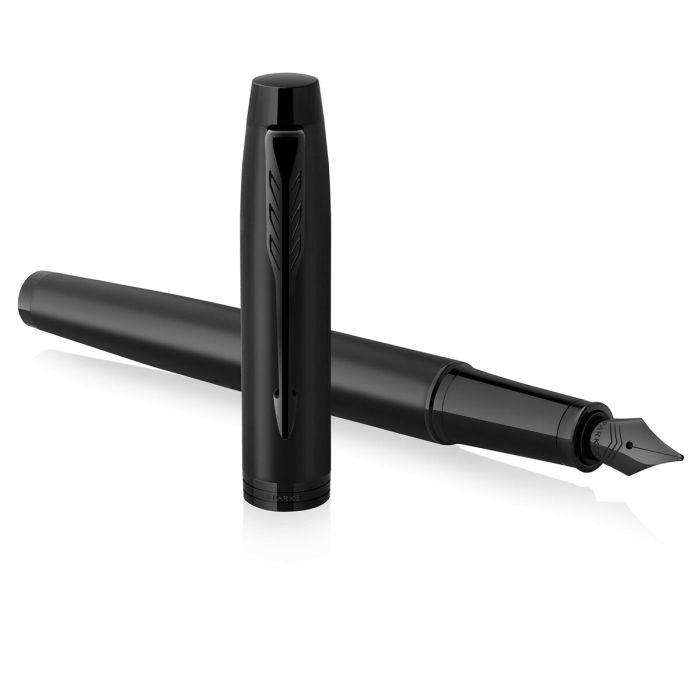 Pluma Im Cuerpo Negro Mate/Adornos Negros Medium Parker 2127742