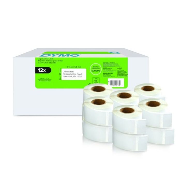 Pack 12 Rollos Lw Etiquetas 25X54Mm Dymo 2177563