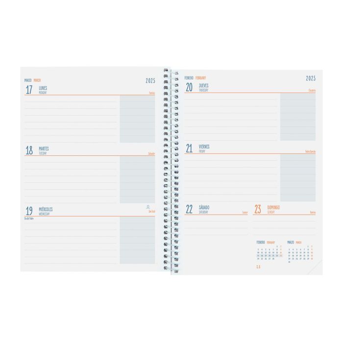 Finocam Agenda Para Estudiantes Cool Espiral 4º Svh Floral 2024-2025 2