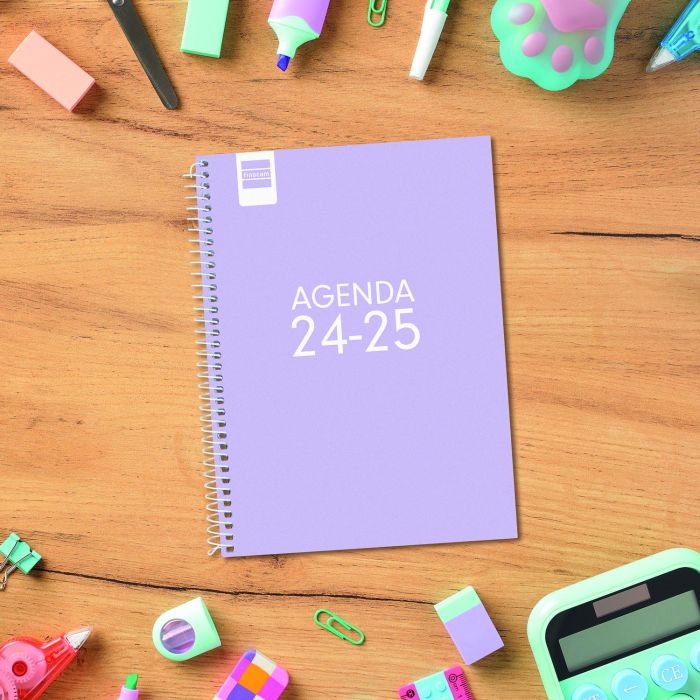 Agenda Finocam Cool Multicolor Lila 2024-2025 (1 unidad) 1