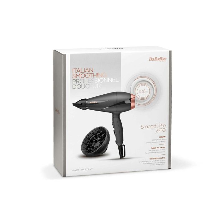 Secador de Pelo Babyliss Smooth Pro 2100 Negro Rosa Monocromo 2100 W 5