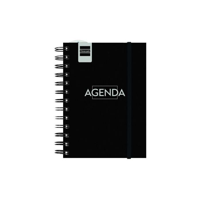 Agenda Finocam Negro 1/8 12 x 16,4 cm 2024-2025