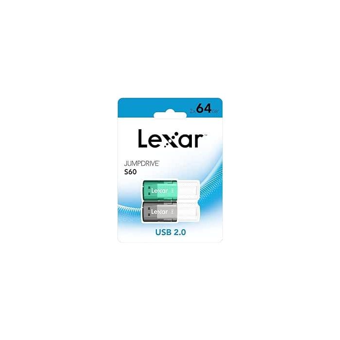 Lexar 2X64Gb Pack Jumpdrive S60 Usb 2.0 Flash Drive 4