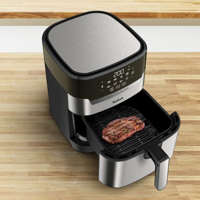 Freidora sin Aceite Tefal EY505D15 Negro Plateado Acero 1550 W 4,2 L 8 Freidora sin Aceite Tefal EY505D15 Negro Plateado Acero 1550 W 4,2 L 8