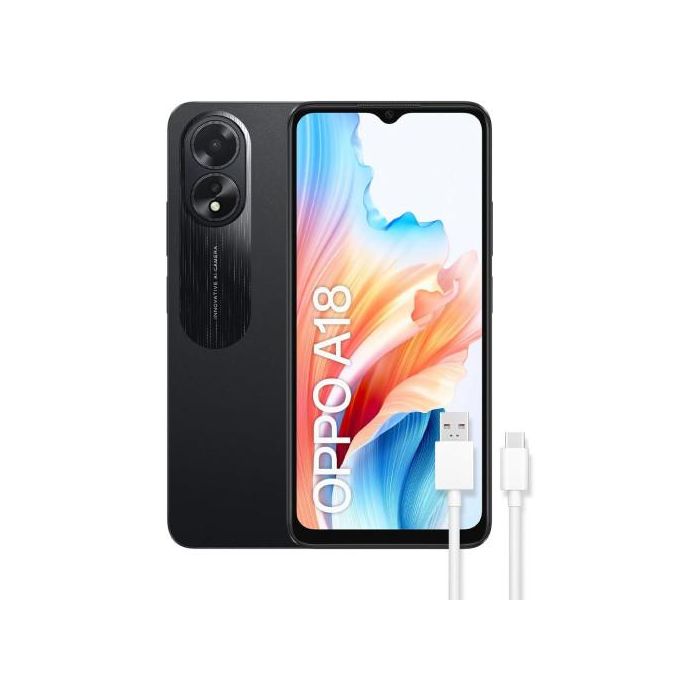 Oppo A18 4Gb+128Gb Negro + Cable Usb