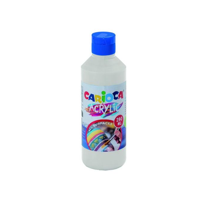 Botella Pintura Acrilica 250 Ml. Blanco Carioca 40431/01