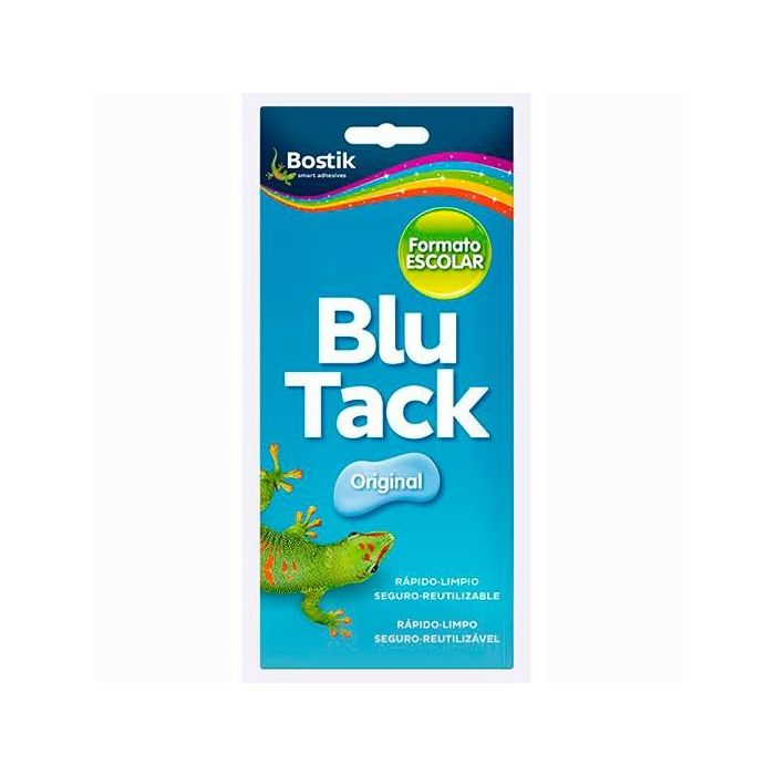 Bostik blu tack original masilla adhesiva reutilizable formato escolar 90 gr azul