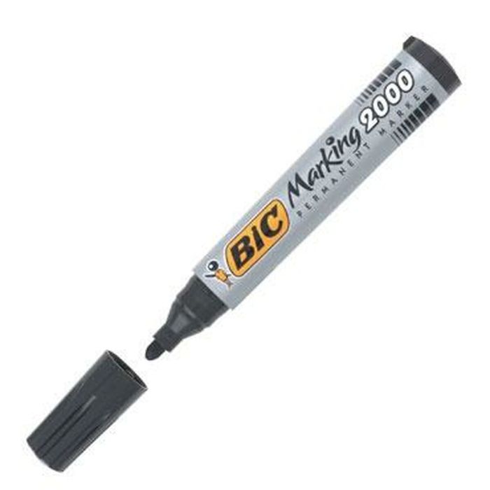 Bic Marcador Permanente Marking 2000 Punta Redonda Negro Caja 12 Ud