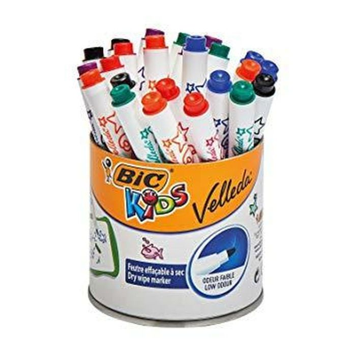 Set de Rotuladores Bic Kids Mini Velleda 24 Piezas Pizarra blanca Multicolor 1