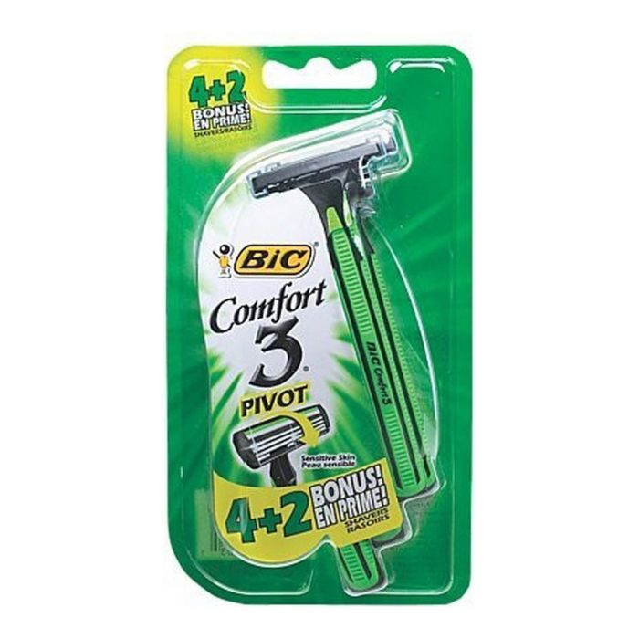 Maquinilla de Afeitar Comfort 3 Pivot Bic (6 uds)