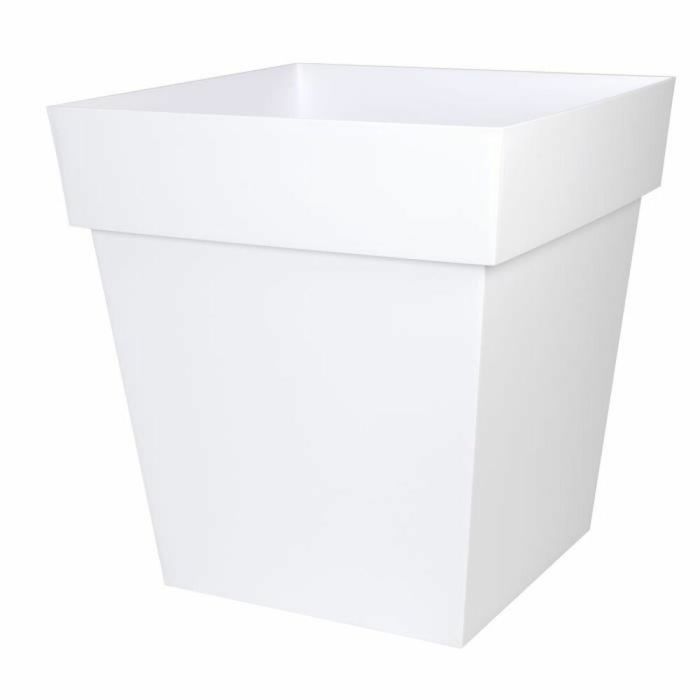 Maceta cuadrada Toscana EDA - 50 cm - 87 L - Blanco