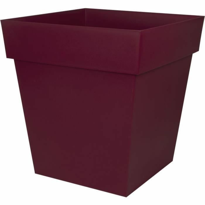 Maceta Ecolux 49,5 x 49,5 x 52,5 cm Rojo Oscuro Plástico Cuadrado Moderno
